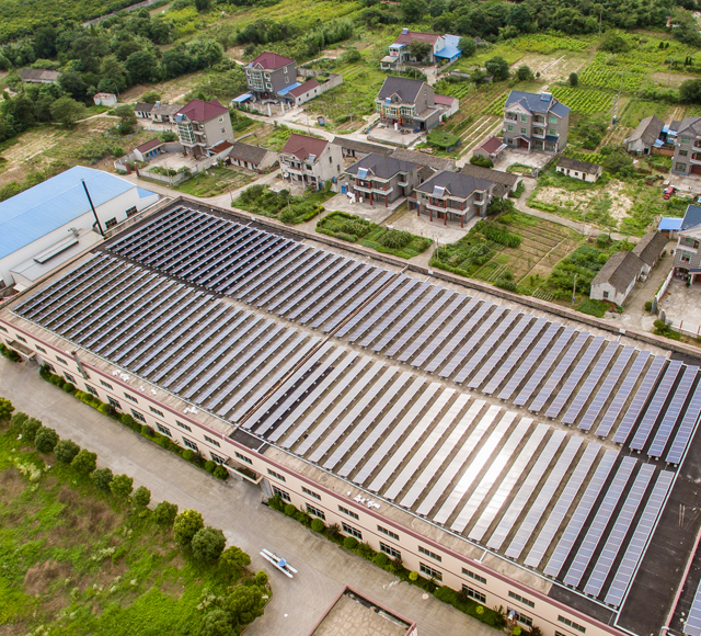 Factory building roof